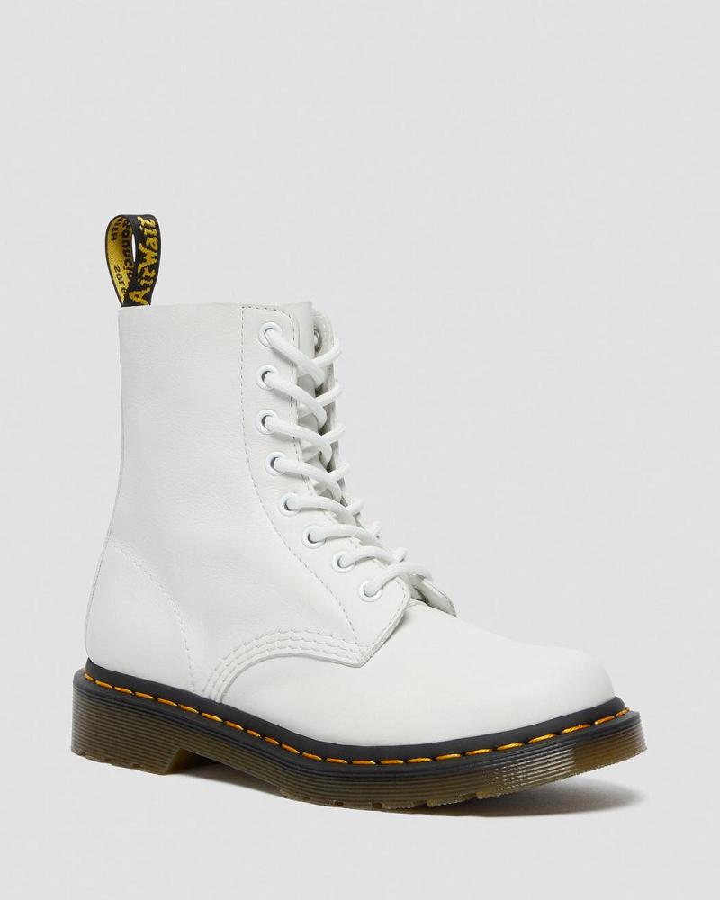 Dr Martens 1460 Pascal Virginia Læder Ankelstøvler Dame Hvide | DK 16VRW